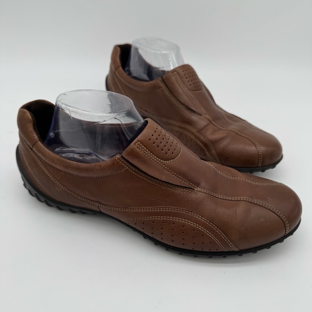 Ecco Babett Brown Leather Slip On Shoe Size 43/12-12.5